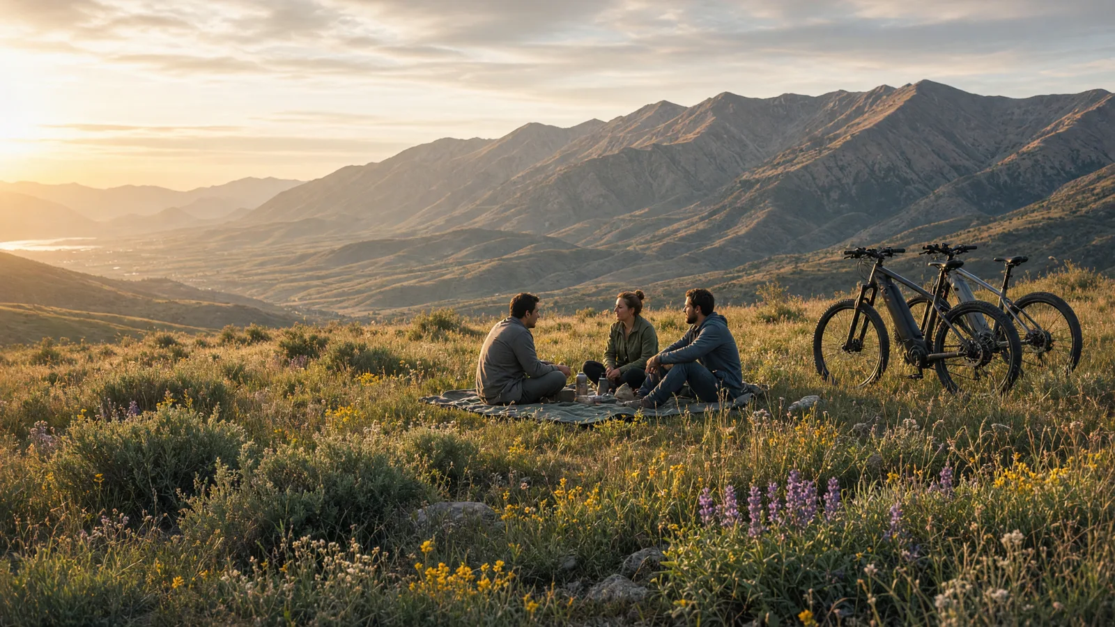 Scene in Davis County, Utah — golden meadow