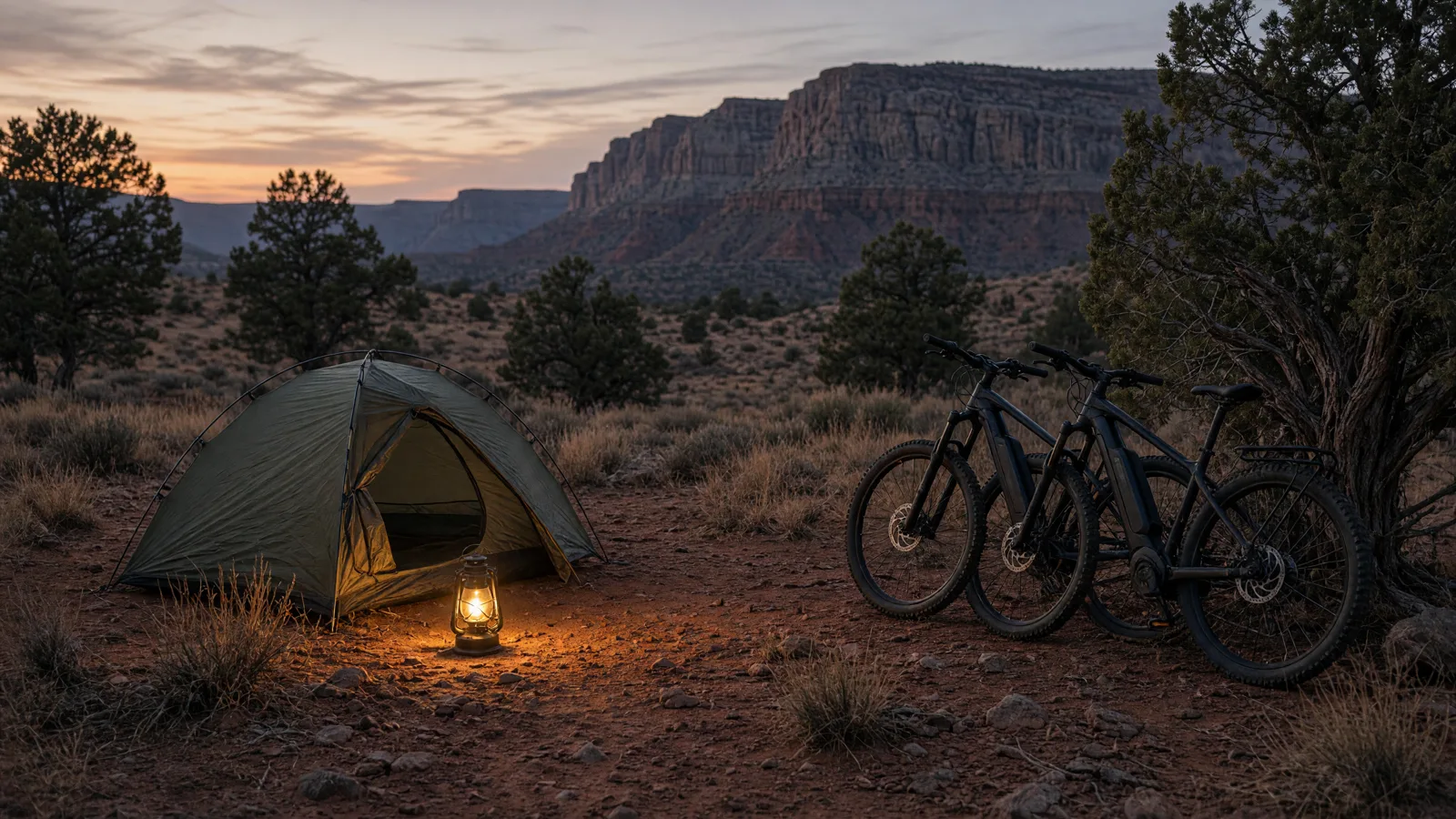 Scene in Kane County, Utah — camping ridge