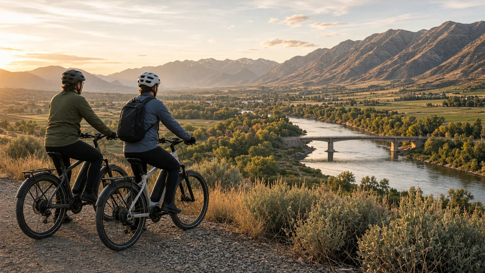 Scene in Morgan County, Utah — ebike overlook