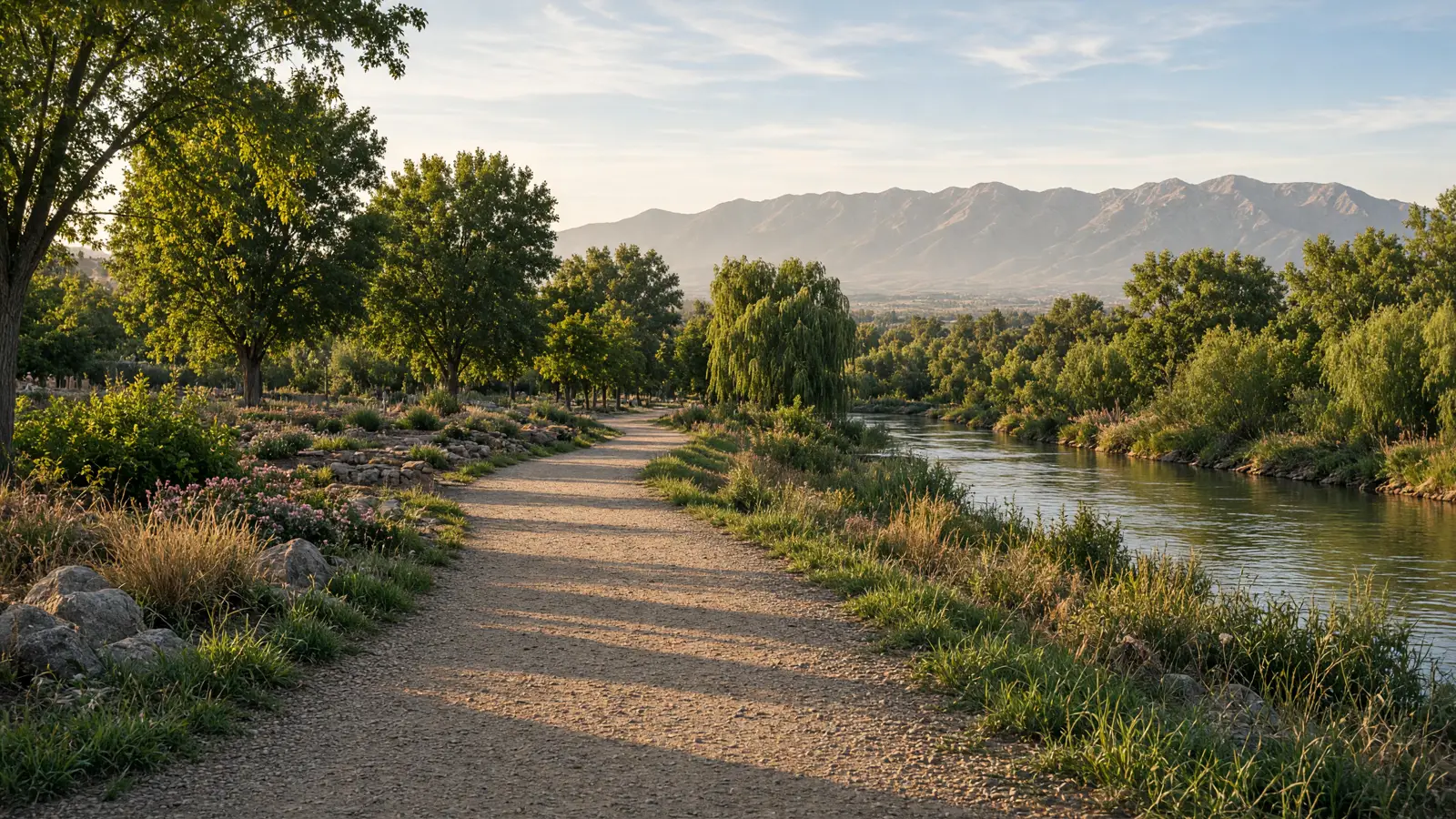 Empty outdoor trail landscape in Salt Lake County, Utah