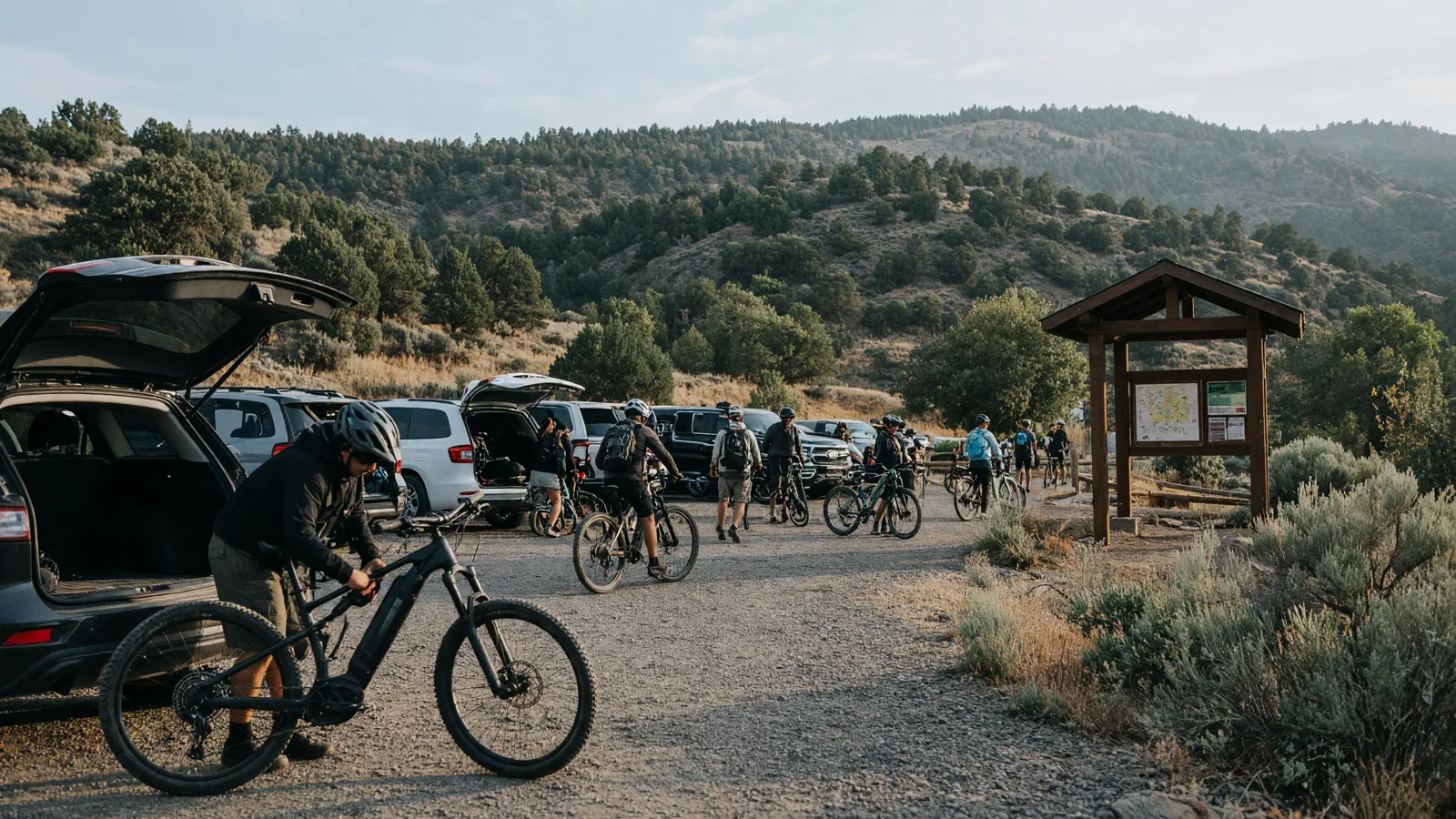 Scene in Sanpete County, Utah — trailhead hub