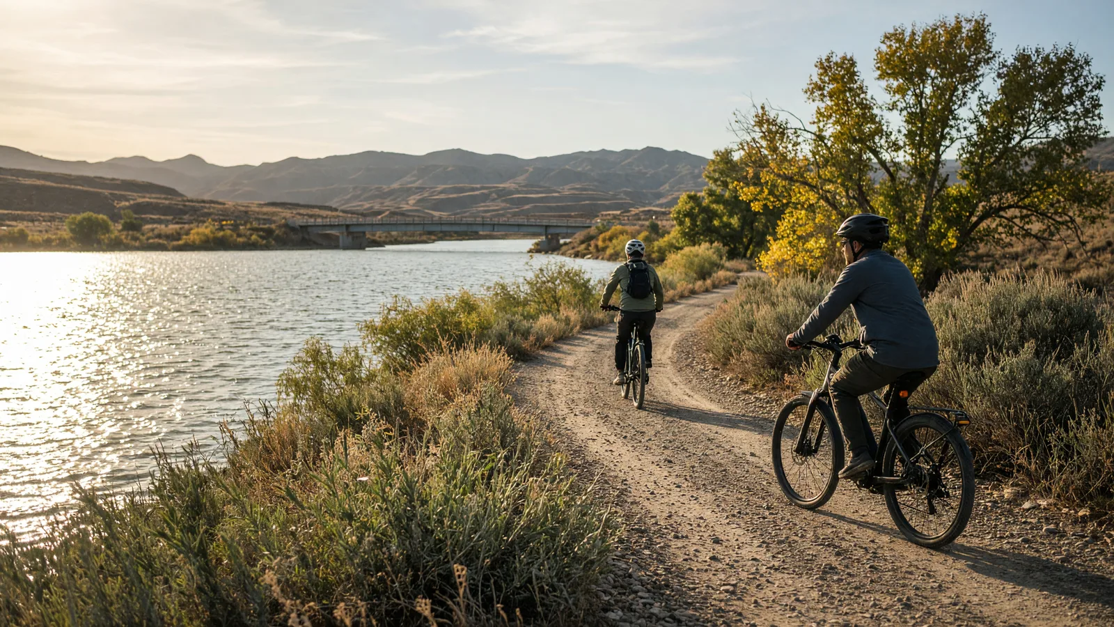 Scene in Uintah County, Utah — lakeside ride