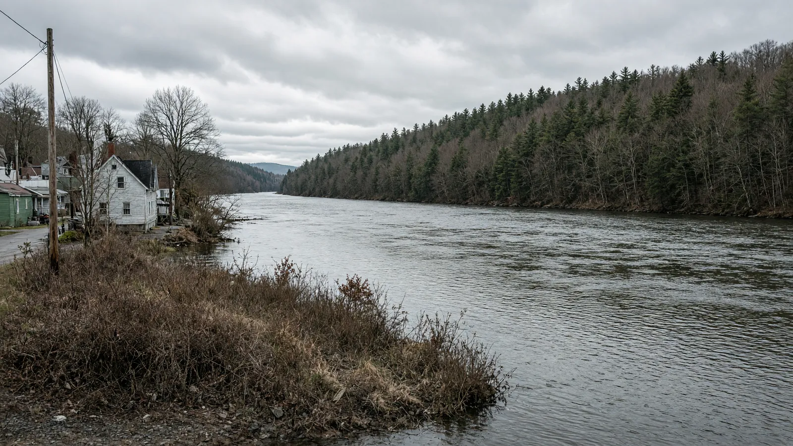 Connecticut River valley corridor in Windham County, Vermont