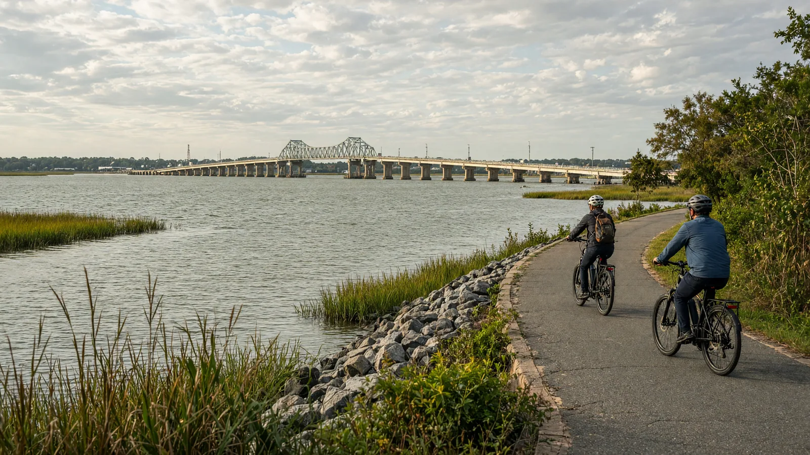Landscape scene in Norfolk City County, Virginia