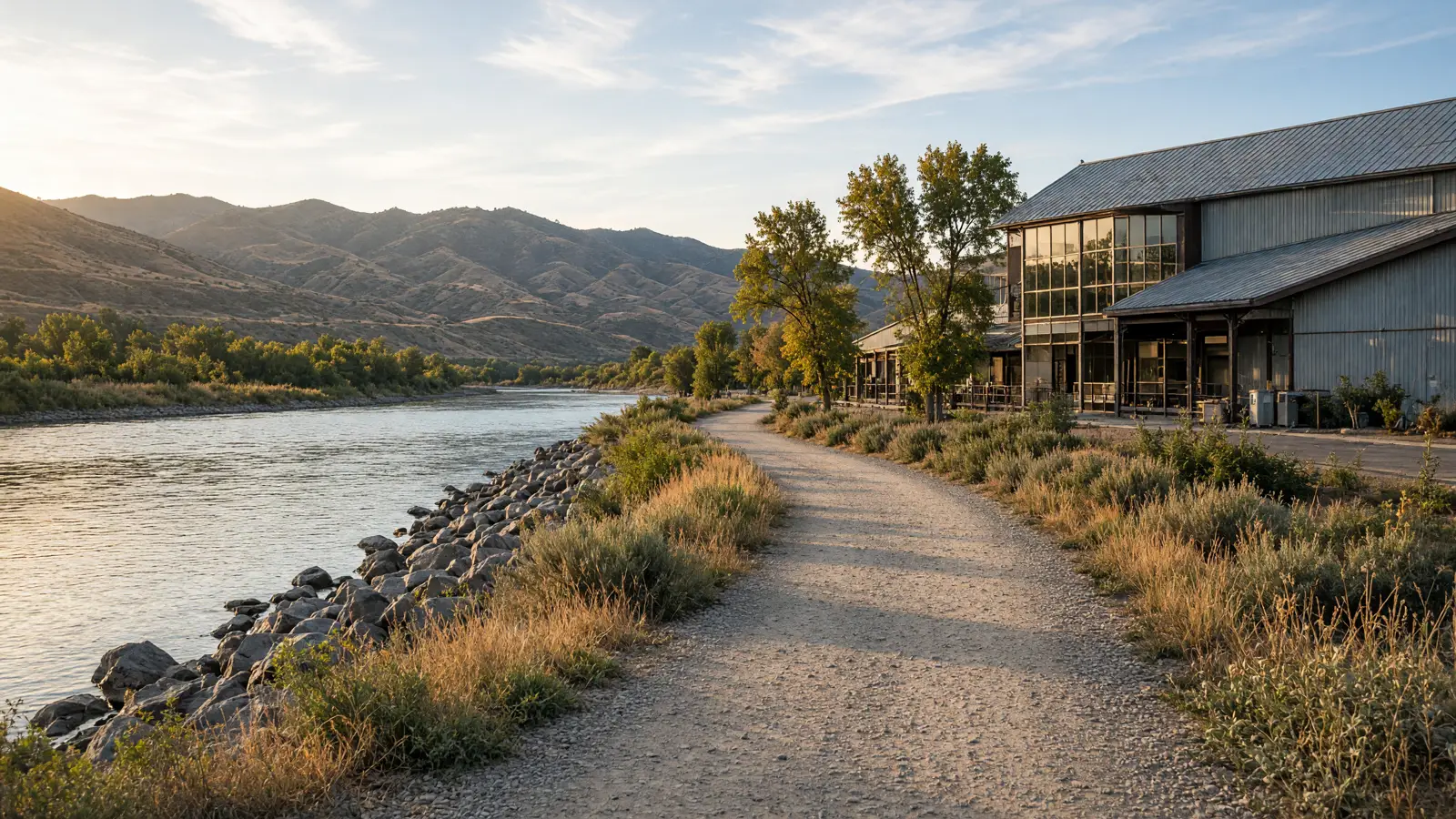 Empty outdoor trail landscape in Chelan County, Washington