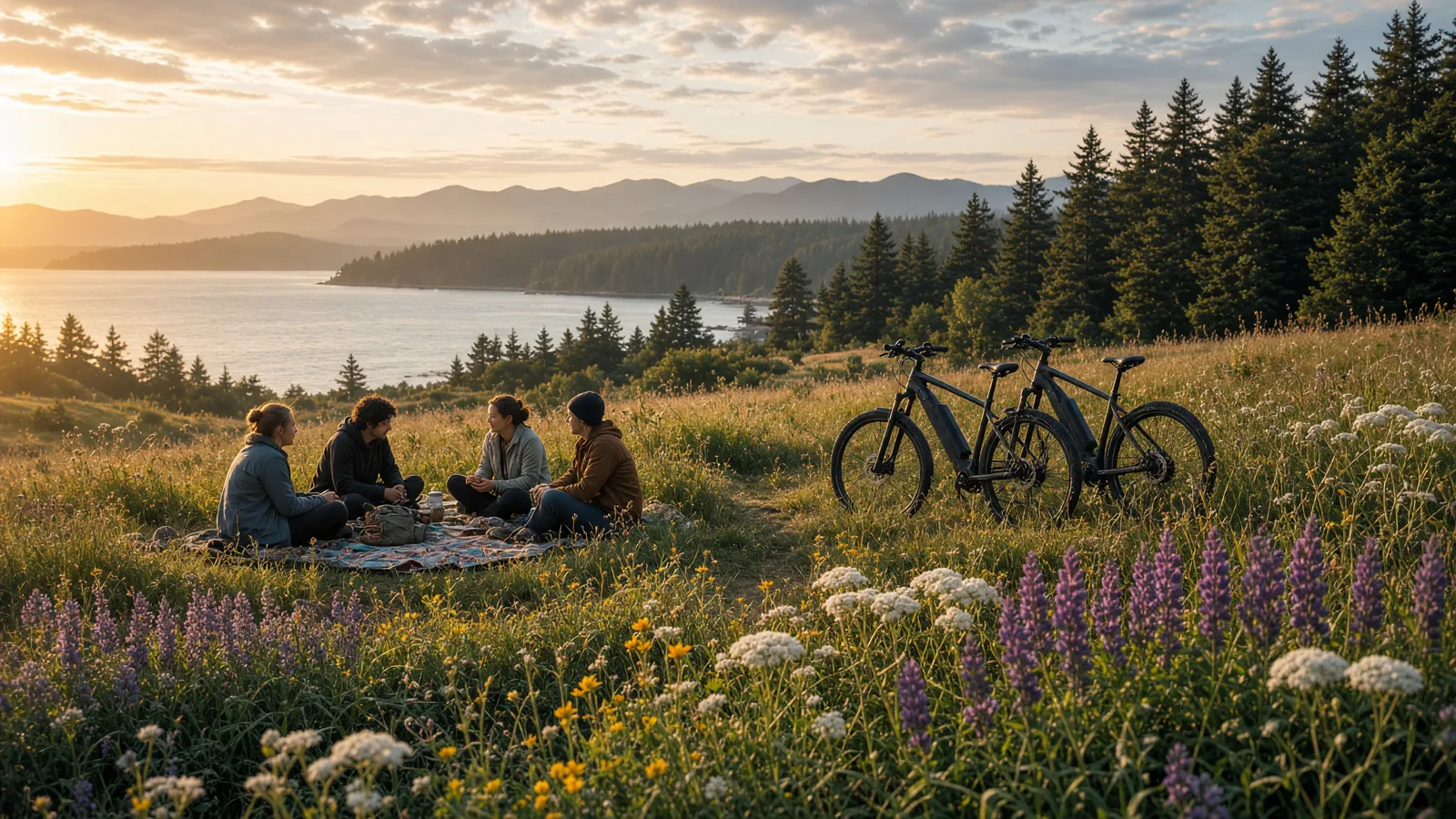 Scene in Island County, Washington — golden meadow