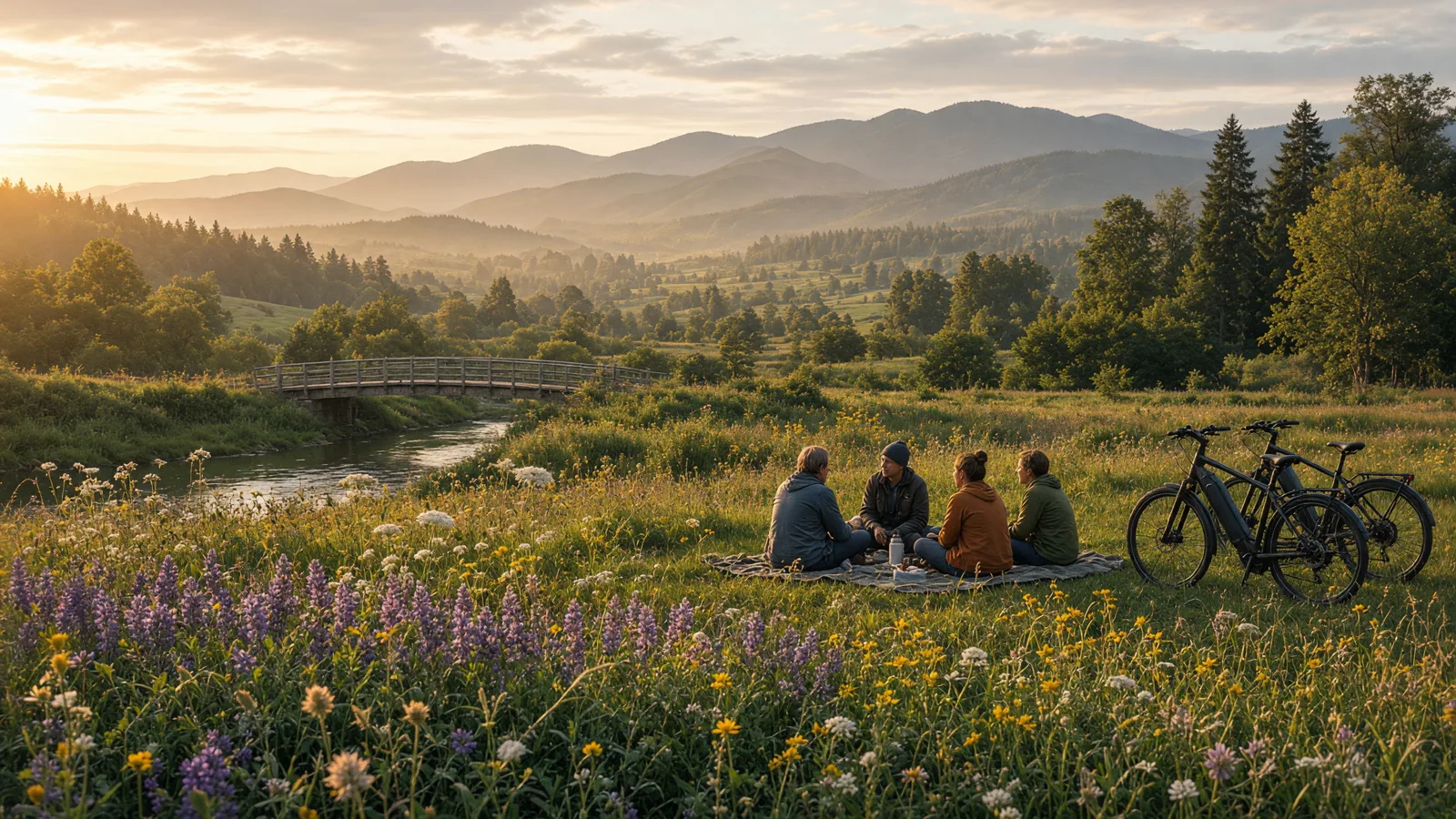 Scene in Skagit County, Washington — golden meadow