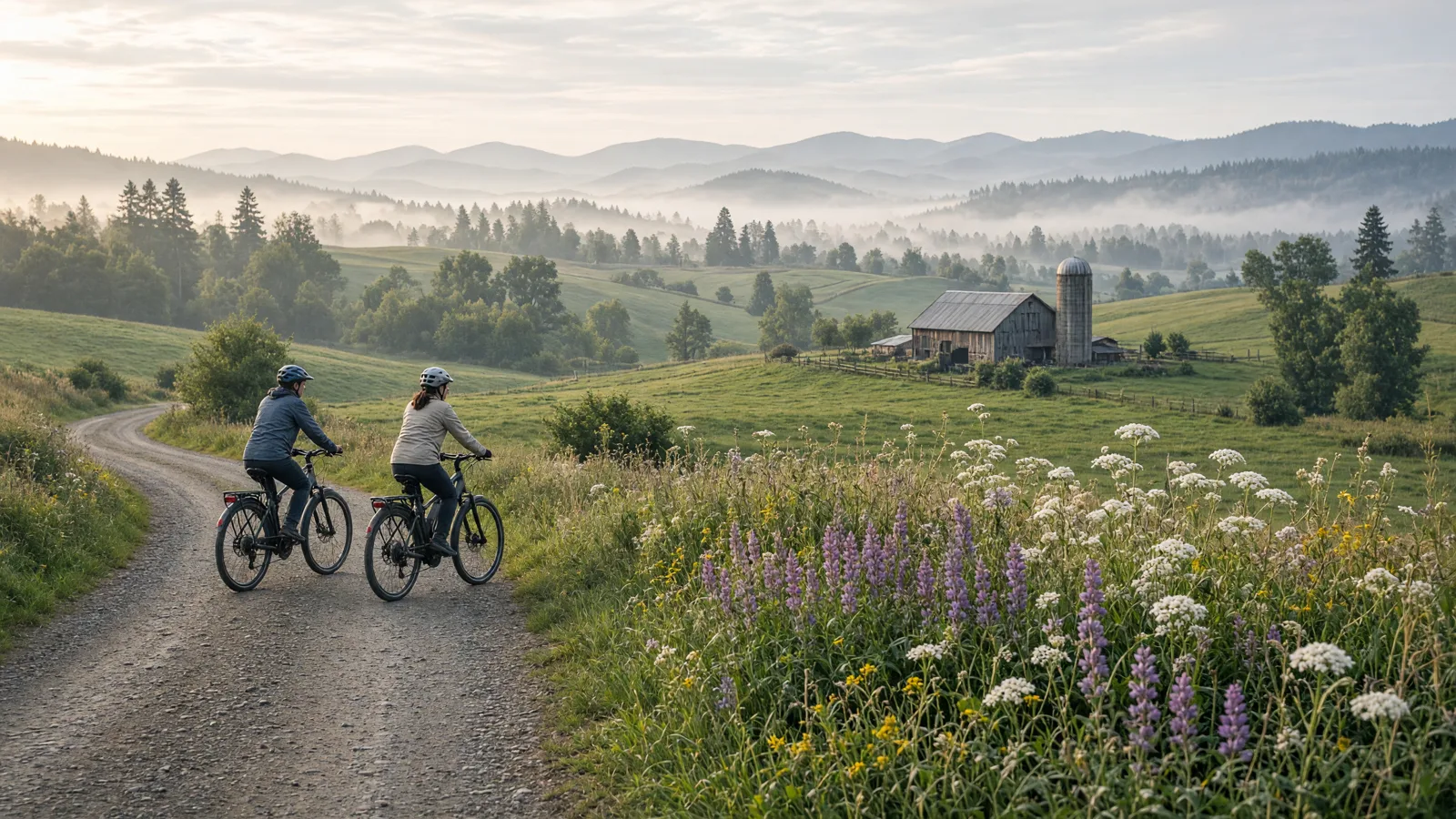 Scene in Whatcom County, Washington — farm road