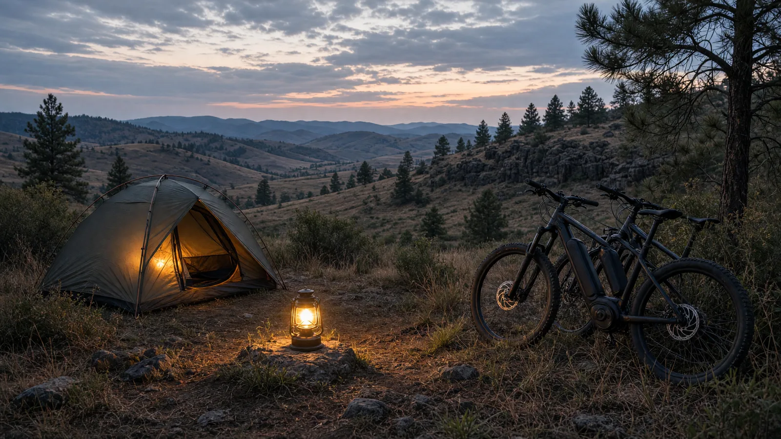 Scene in Whitman County, Washington — camping ridge