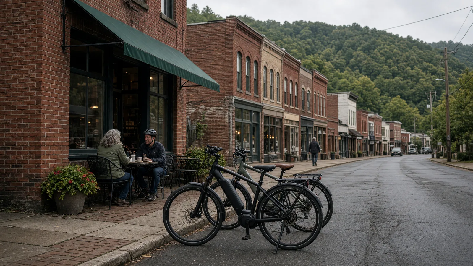 Scene in Braxton County, West Virginia, downtown main