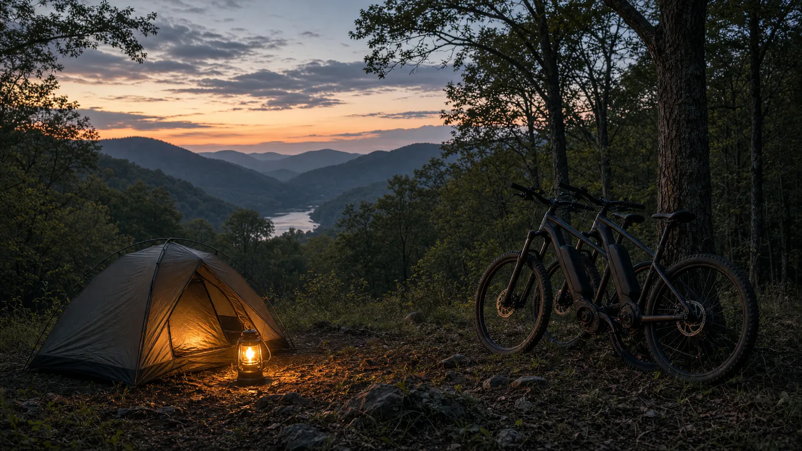 Scene in Jefferson County, West Virginia, camping ridge
