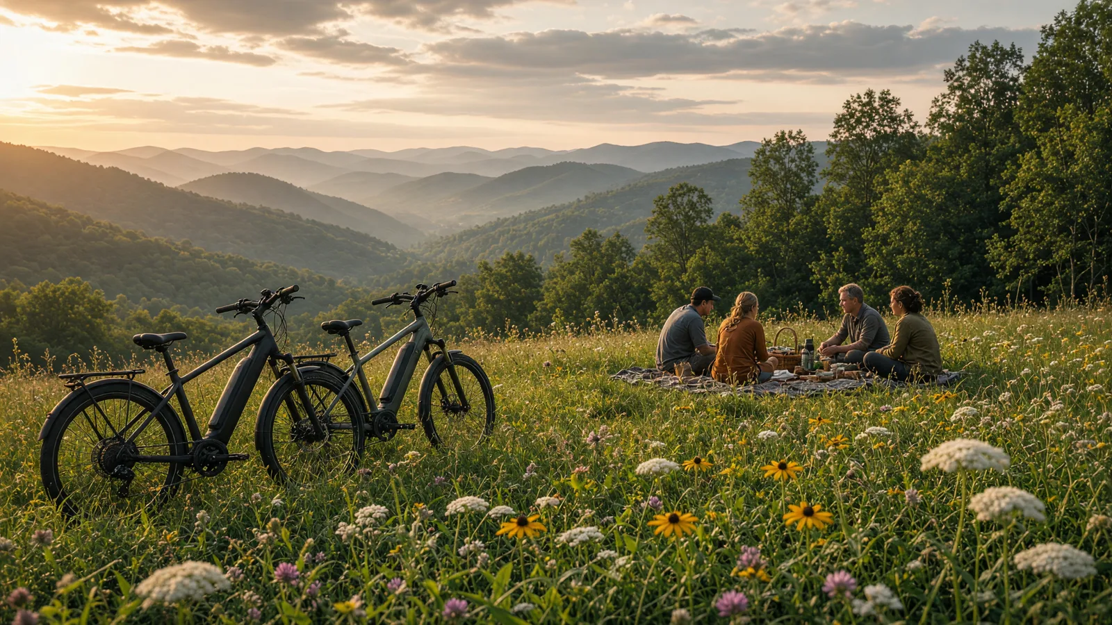 Scene in Nicholas County, West Virginia, golden meadow