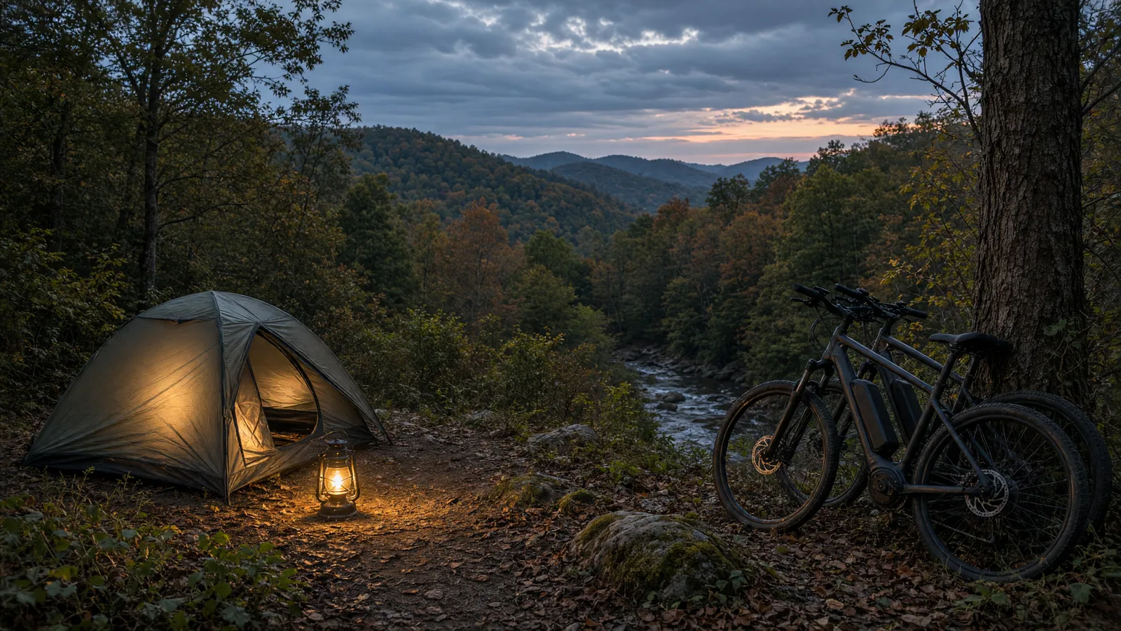 Scene in Ohio County, West Virginia, camping ridge