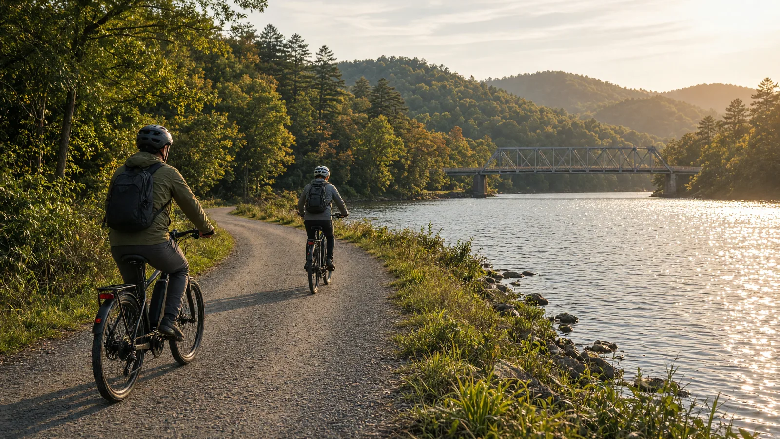 Scene in Raleigh County, West Virginia, lakeside ride